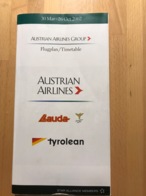 AUSTRIAN AIRLINES GROUP Flugplan/Timetable AUSTRIAN AIRLINES LAUDA TYROLEAN 30 Mar - 26 Oct 2002 - Timetables