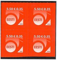 Estonia 2008 . Definitive. Post Horn. Block Of 4 . Michel # 600 - Estland