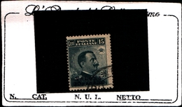 93675) ITALIA-VALONA-30 Pa. Su 15 C.Michetti Nero Soprastampato In Moneta Turca - 1916  -USATO - Albanie