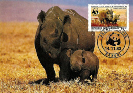 1983 - Republique Centrafricaine - Bangui - Black Rhinoceros - Centrafricaine (République)