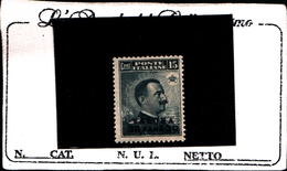 93678) ITALIA-VALONA-30 Pa. Su 15 C.Michetti Nero Sopr.Valona E In Moneta Turca - Febbraio 1909 -MLH* - Albanië