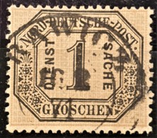 NORDDEUTSCHER POSTBEZIRK 1870 - Canceled - Mi 6 - Dienstmarke 1 Kr - Gebraucht