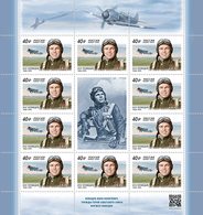 Russia 2020. MS 100th Anniversary Of Ivan Kozhedub, Fighter Polit (aviation) Klb.Mnh** - Blocs & Hojas