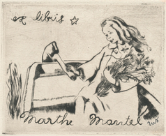 Ex Libris Marthe Martel - Maria Segers (1922-1979) - Ex Libris