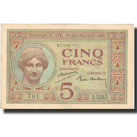Billet, Madagascar, 5 Francs, 1937, KM:35, SUP - Madagaskar