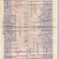 France, 1000 Francs, Bleu Et Rose, 1889, 1914-06-12, TB, Fayette:36.28, KM:67g - 1 000 F 1889-1926 ''Bleu Et Rose''