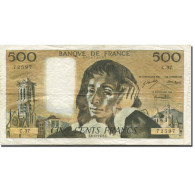 France, 500 Francs, Pascal, 1968, 1973-12-06, TTB, Fayette:71.10, KM:156b - 500 F 1968-1993 ''Pascal''