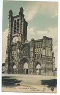 3436 Troyes La Cathédrale Saint Pierre Colorisée 1916 Lefebvre Guilbert Fieffes Montrelet - Troyes