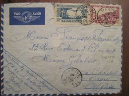 SENEGAL France 1939 TIAROYE ORAN 7e RTS Tirailleurs Sénégalais Lettre Enveloppe Cover Air Mail Colonies AOF Thiaroye - Cartas & Documentos