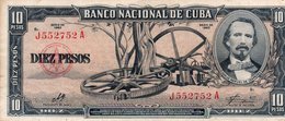 CUBA 10 PESOS 1960   P-88c  XF++ - Cuba