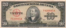 CUBA 20 PESOS 1949   P-80a  VF - Cuba