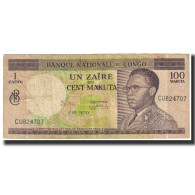 Billet, Congo Democratic Republic, 1 Zaïre = 100 Makuta, 1970, 1970-10-01 - Democratische Republiek Congo & Zaire