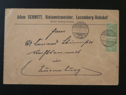 Lettre Cover Luxembourg 1915 - 1907-24 Ecusson