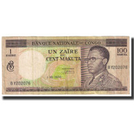 Billet, Congo Democratic Republic, 1 Zaïre = 100 Makuta, 1970, 1970-10-01 - Repubblica Democratica Del Congo & Zaire