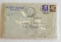 Lettera Da P.M.11 (Comando Superiore Della Libia) Per Forlì - 11/08/1942 - Marcophilie (Avions)