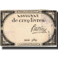 France, 5 Livres, 1793, Duval, 1793-10-31, TTB+, KM:A76, Lafaurie:171 - Assignats