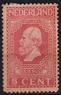 1913 Jubileumzegels 5 Cent Rood NVPH 92 B Ongestempeld - Neufs