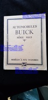 Couverture Carton Publicitaire Voiture Automobile Américaine Automobiles BUICK 1923 Modèles 6 Cylindres GENERAL MOTORS - Placas De Cartón