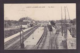 CPA Isère 38 Saint André Le Gaz Circulé Gare Chemin De Fer Train - Saint-André-le-Gaz