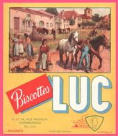 BUVARD Illustré - BLOTTING PAPER - Biscottes LUC - Rue Pasteur - CHATEAUROUX - Imp. B. SIRVEN - Biscotti