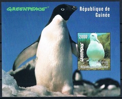 Bloc Sheet Oiseaux Albatros Birds Penguins Pinguins  Neuf MNH  Guinee 1998 - Pingouins & Manchots