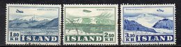 XP4411 - ISLANDA 1952 , Posta Aerea Unificato N. 27/29 Usata (M2200) - Airmail