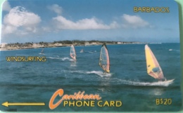 BARBADES  -  Phonecard  -  Cable § Wireless  -  Windsurfing - B $ 20 - Barbados (Barbuda)