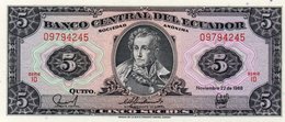 ECUADOR 5 SUCRES 1988 P-113d.4  UNC - Equateur