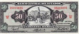 ECUADOR 50 SUCRES 1988 P-122a9 UNC - Equateur