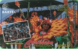 BARBADES  -  Phonecard  -  Cable § Wireless  - CROP OVER 95  -  BD $ 20 - Barbados