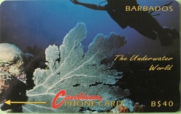 BARBADES  -  Phonecard  -  Cable § Wireless  - The Underwater World  -  B $ 40 - Barbados (Barbuda)