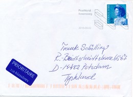 Schweden PostNord Rosersberg MWST 2018 21 KR Königin Sylvia Brief Nach Deutschland - Storia Postale
