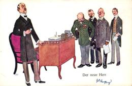 Vorgesetzter Am Schreibtisch, Mitarbeiter "Der Neue Herr", Sign. Schönpflug - Schoenpflug, Fritz