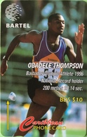 BARBADES  -  Phonecard  -  Cable § Wireless  -  Obadele Thompson  -  BD $ 10 - Barbados (Barbuda)