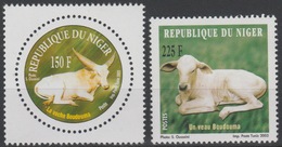 Niger 2003 Mi. 1989 / 1990 Vache Boudouma Veau Cow Kuh Kalb Faune Fauna ** 2 Val. - Cows