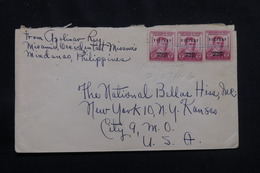 PHILIPPINES - Enveloppe Pour Les Etats Unis , Affranchissement Plaisant Surchargés  - L 56869 - Filippine