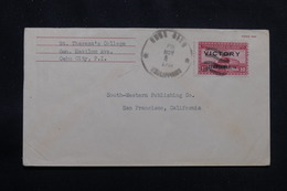 PHILIPPINES - Enveloppe Croix Rouge De Cebu City Pour Les Etats Unis  , Affranchissement Plaisant Surchargé - L 56872 - Filippijnen