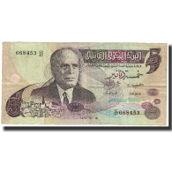 Billet, Tunisie, 5 Dinars, 1973, 1973-10-15, KM:71, TTB - Tunisia