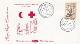 TUNISIE - Enveloppe FDC - Centenaire De La Croix Rouge - TUNIS 1963 - Tunesië (1956-...)