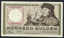 :Netherlands  -  100 Gulden 1953 'Erasmus' 2-2-1953 , Replacement . - 100 Florín Holandés (gulden)