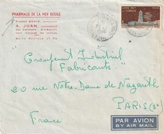 SOMALI COAST Cover France - 1947 - Djibouti Mosque - Briefe U. Dokumente