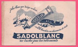 BUVARD Illustré - BLOTTING PAPER - SADOLBLANC - Ne Tache Pas Les Vêtements - Paysage Hivernal - Produits Ménagers