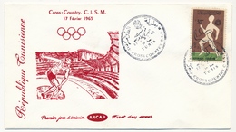 TUNISIE - Enveloppe FDC - Cross-Country C.I.S.M. - TUNIS 1963 - Tunisie (1956-...)