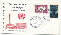 TUNISIE - Enveloppe FDC - Journée Mondiale Du Réfugié - TUNIS 1960 - Tunisie (1956-...)