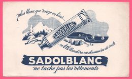 BUVARD Illustré - BLOTTING PAPER - SADOLBLANC - Ne Tache Pas Les Vêtements - Paysage Hivernal - Produits Ménagers