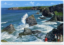JOHN HINDE : BEDRUTHAN STEPS, NEAR NEWQUAY, CORNWALL (10 X 15cms Approx.) - Newquay