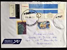 Netherlands, Circulated Cover To Portugal, "Printers", "Famous People", "Joh. Enschedé", 2011 - Cartas & Documentos