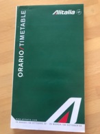 ALITALIA ORARIO / TIMETABLE 26 MARZO/29 OTTOBRE 06 - 26 MARCH/28 OCTOBER 06 - Tijdstabellen