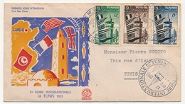 TUNISIE - 2 Enveloppes FDC -  Foire De Tunis 1953 - Briefe U. Dokumente