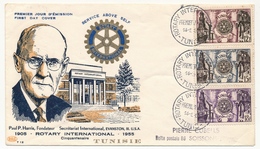TUNISIE - Enveloppe FDC - ROTARY INTERNATIONAL - TUNIS 1955 - Covers & Documents
